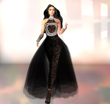 Second Life Marketplace - Adl Alta Moda Elegant Jumpsuit Lace Nude Look